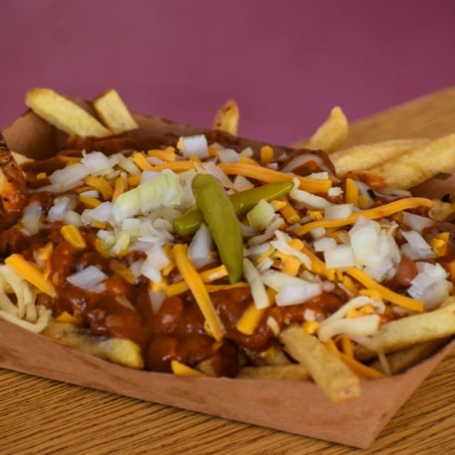 Vegan Chili Cheese Fries.