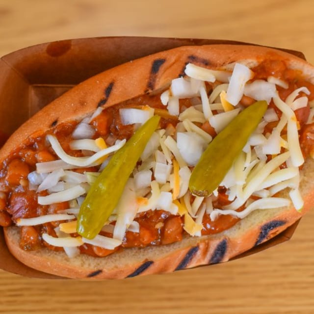 Chili Cheese Dog.